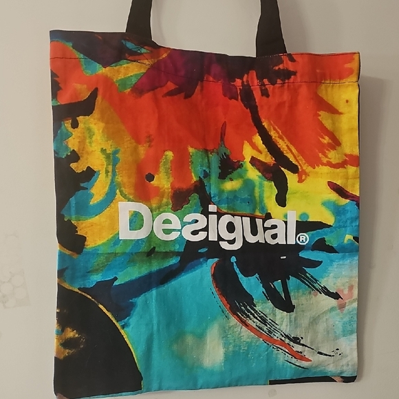 Desigual Multicolor Artistic Tote - Picture 1 of 7